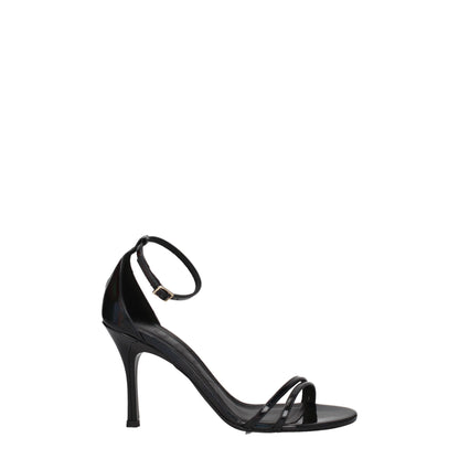 Furla Sandalen aus schwarzem Leder mit Stilettoabsatz