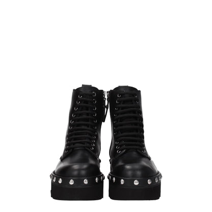 Furla Black Leather Ankle Boots
