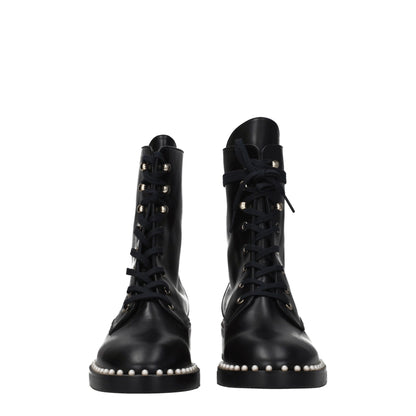 Stuart Weitzman Black Leather Ankle Boots