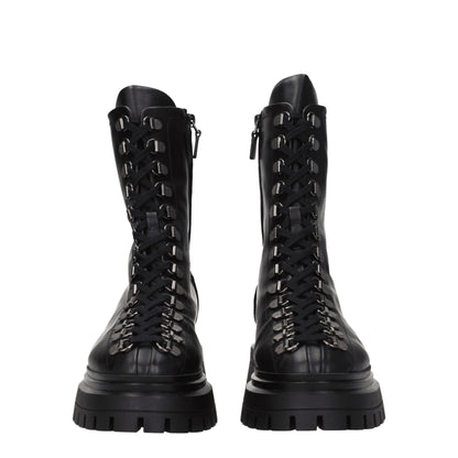 Stuart Weitzman Black Leather Ankle Boots