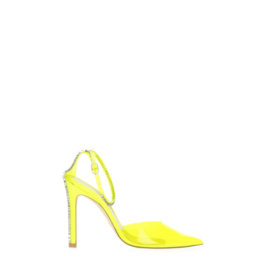 Stuart Weitzman Gelbe PVC-Sandalen mit Stilettoabsatz