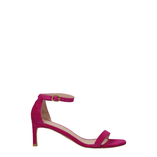 Stuart Weitzman – Plateauschuhe aus rosa Leder