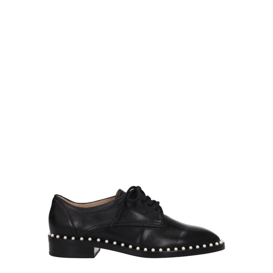 Stuart Weitzman – Oxfords und Derbys aus schwarzem Leder