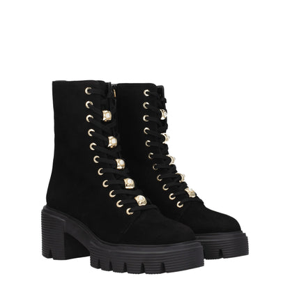 Stuart Weitzman Black Leather Ankle Boots