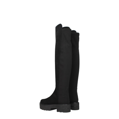 Stuart Weitzman Black Leather Over The Knee
