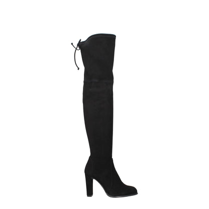 Stuart Weitzman Black Leather Over The Knee