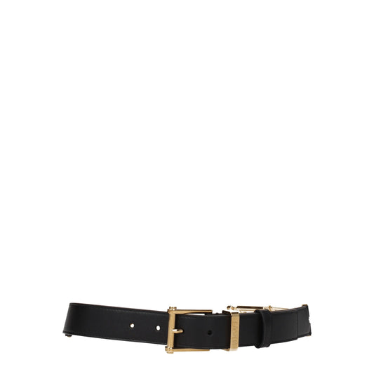 Versace – Schwarze, normale Ledergürtel