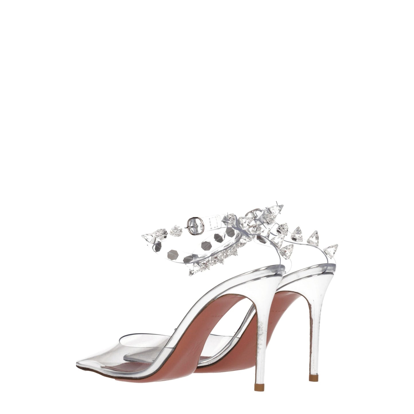 Amina Muaddi Transparente PVC-Pumps mit hohem Absatz