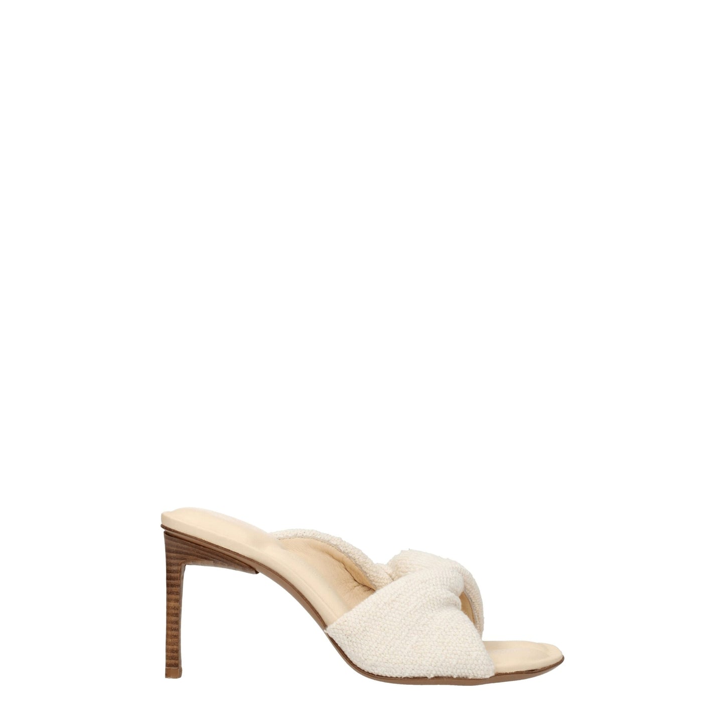 Jacquemus Beige Stoff Stiletto Heels Sandalen