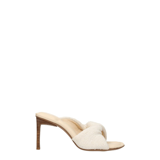 Jacquemus Beige Stoff Stiletto Heels Sandalen