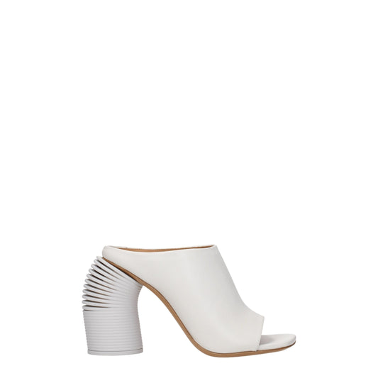 Plateformes en cuir blanc Off-White