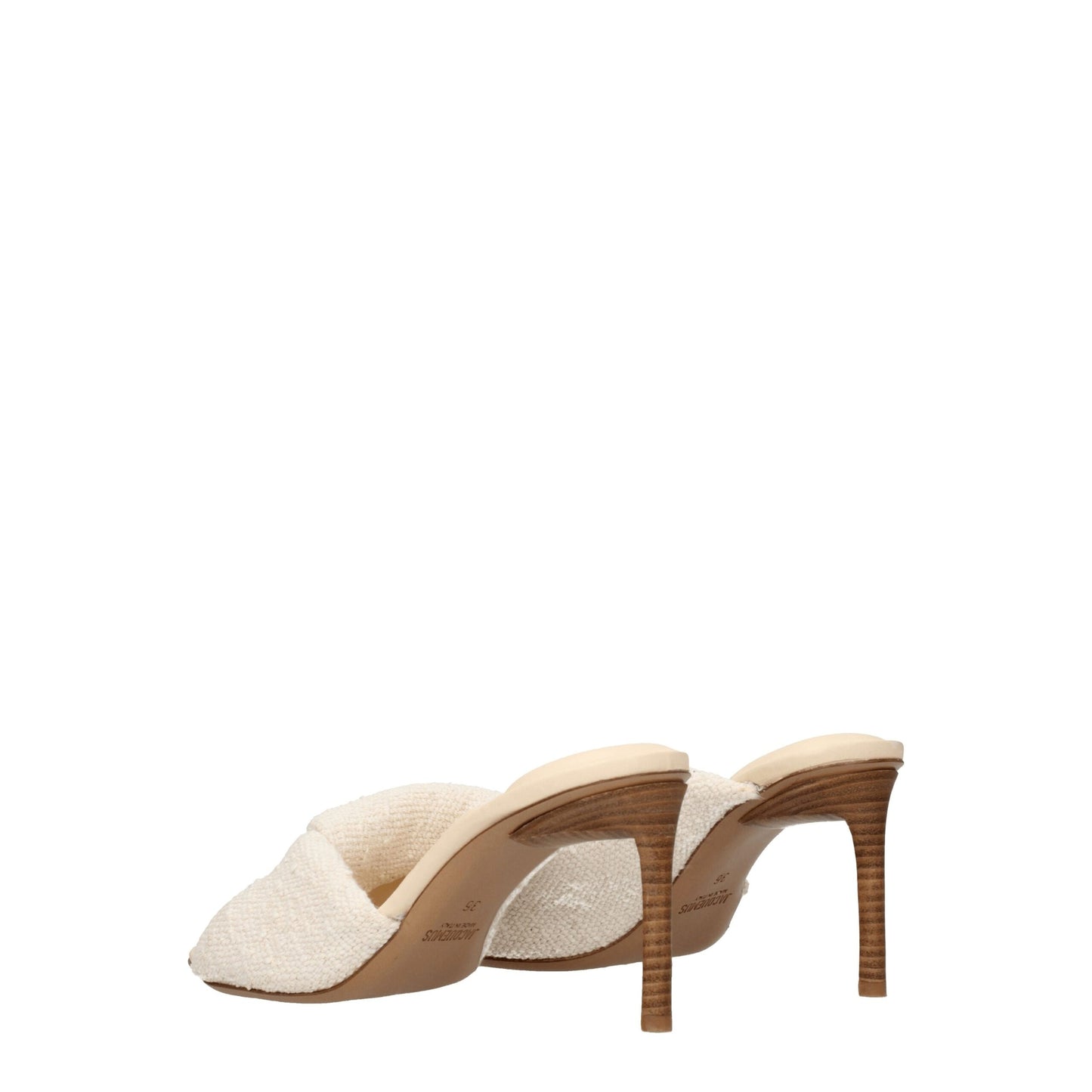 Jacquemus Beige Stoff Stiletto Heels Sandalen