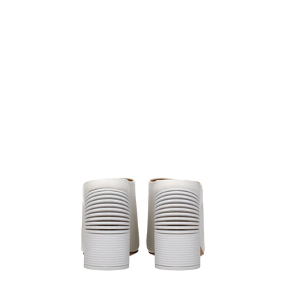Plateformes en cuir blanc Off-White