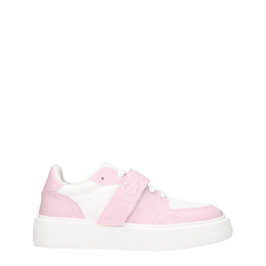 Ganni Rosa Leder Niedrige Schuhe
