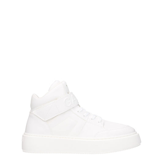 Ganni – Weiße High-Top-Lederschuhe