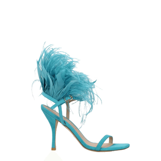 Stuart Weitzman Grüne Ledersandalen mit Stilettoabsatz