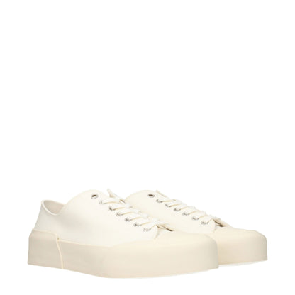 Baskets basses Jil Sander en tissu beige