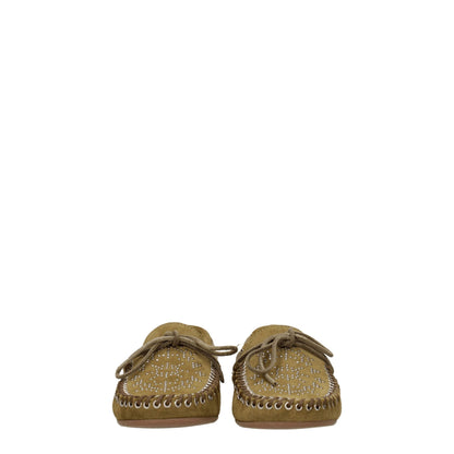 Mocassins à enfiler en cuir vert Isabel Marant