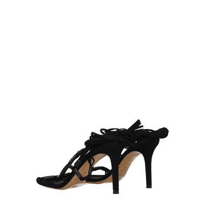 Isabel Marant Schwarze Ledersandalen mit Stilettoabsatz