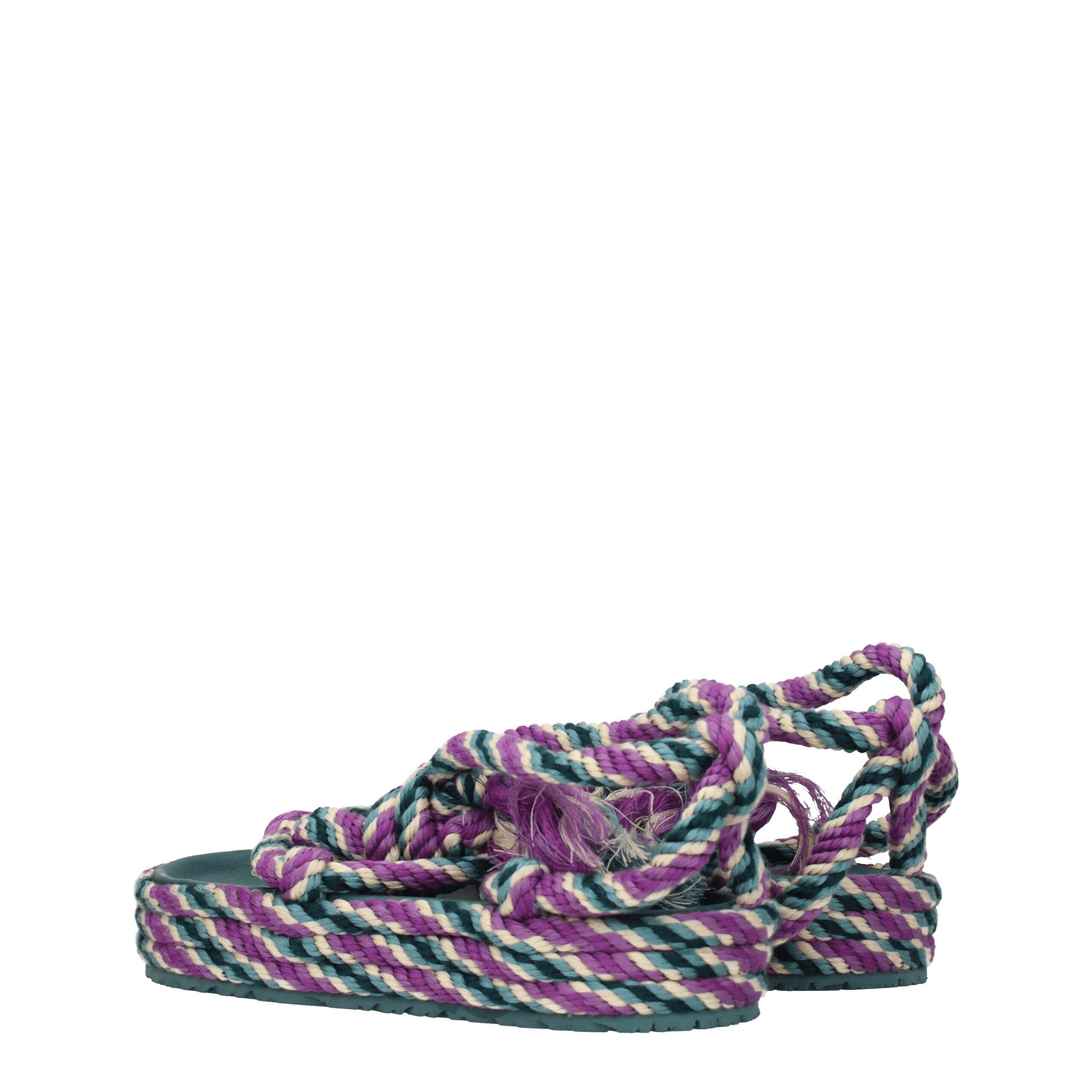 Sandales plates en tissu multicolore Isabel Marant