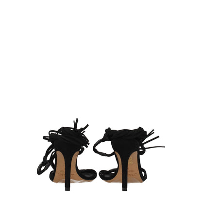 Isabel Marant Schwarze Ledersandalen mit Stilettoabsatz