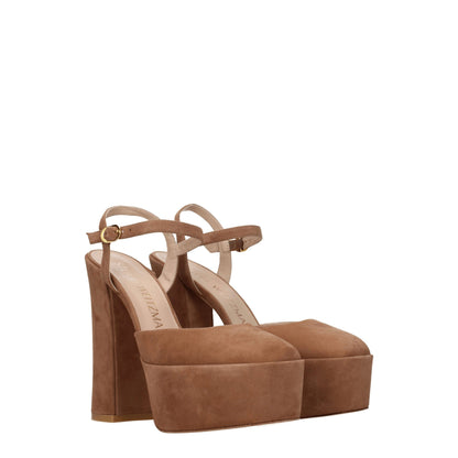 Stuart Weitzman - Plateformes en cuir beige