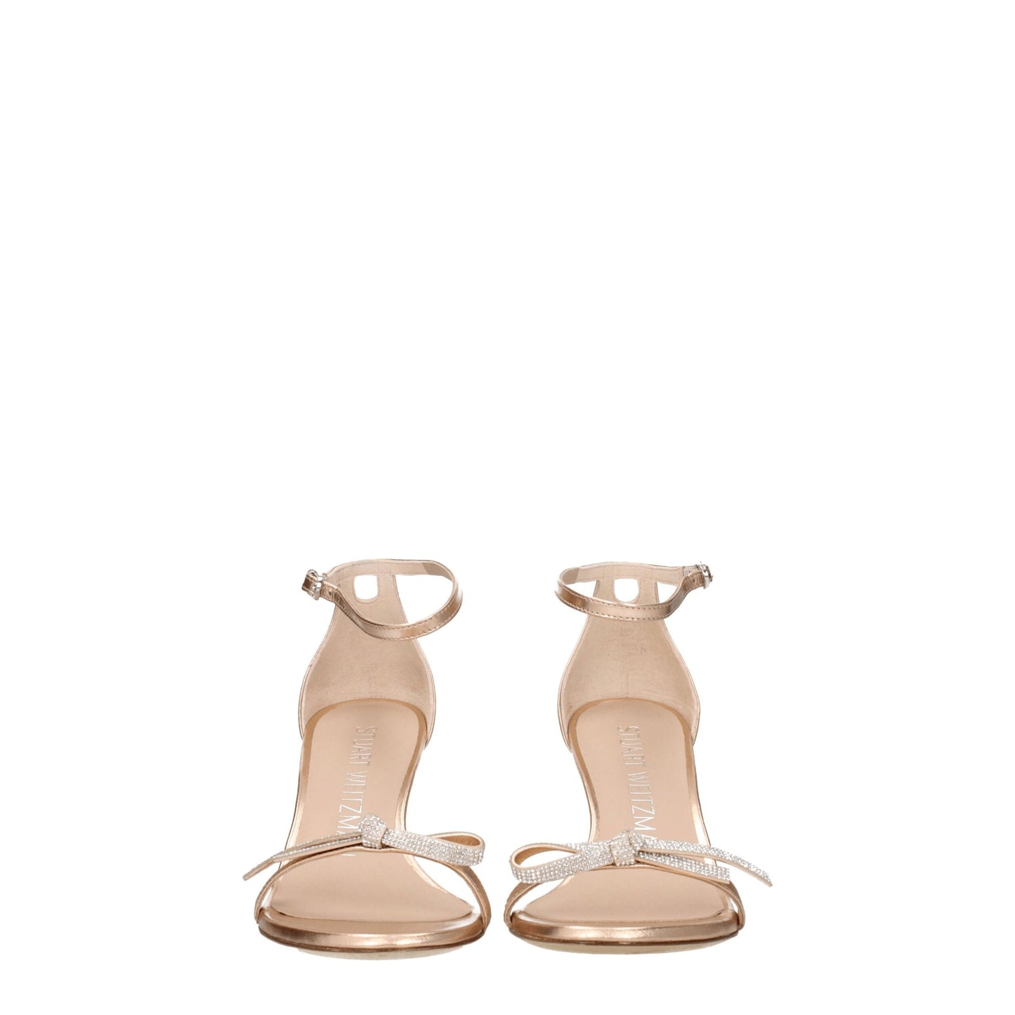 Stuart Weitzman – Rosa Ledersandalen mit Stilettoabsatz
