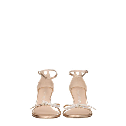 Stuart Weitzman – Rosa Ledersandalen mit Stilettoabsatz