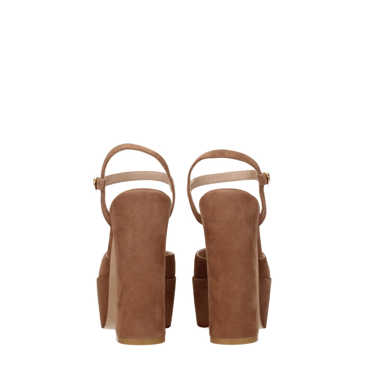 Stuart Weitzman - Plateformes en cuir beige