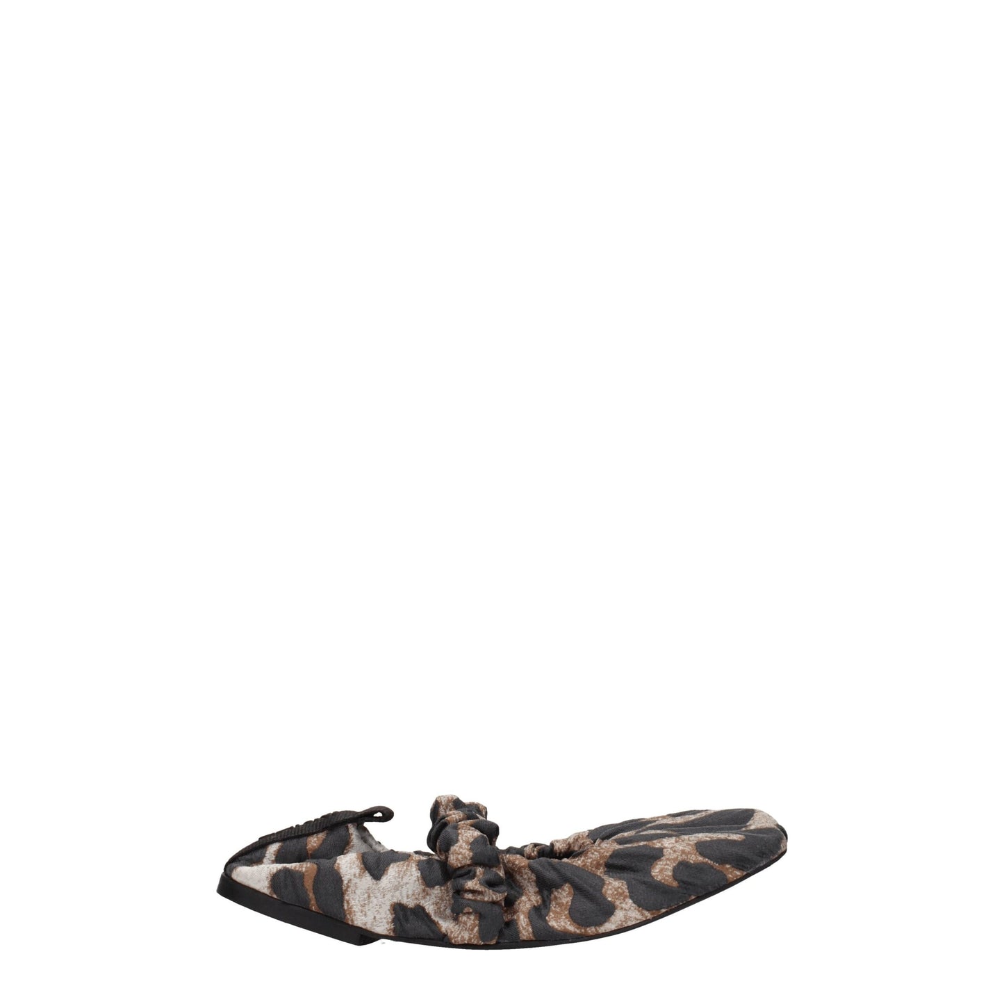 Ballerines en tissu beige Ganni
