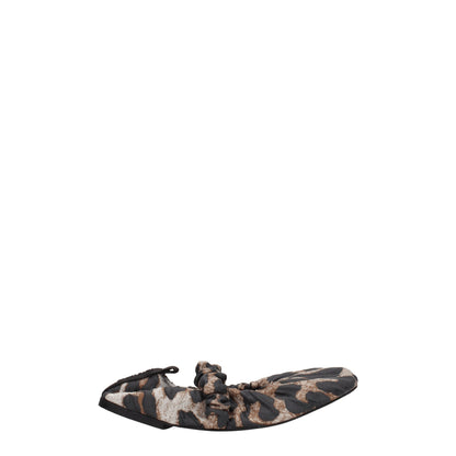 Ballerines en tissu beige Ganni