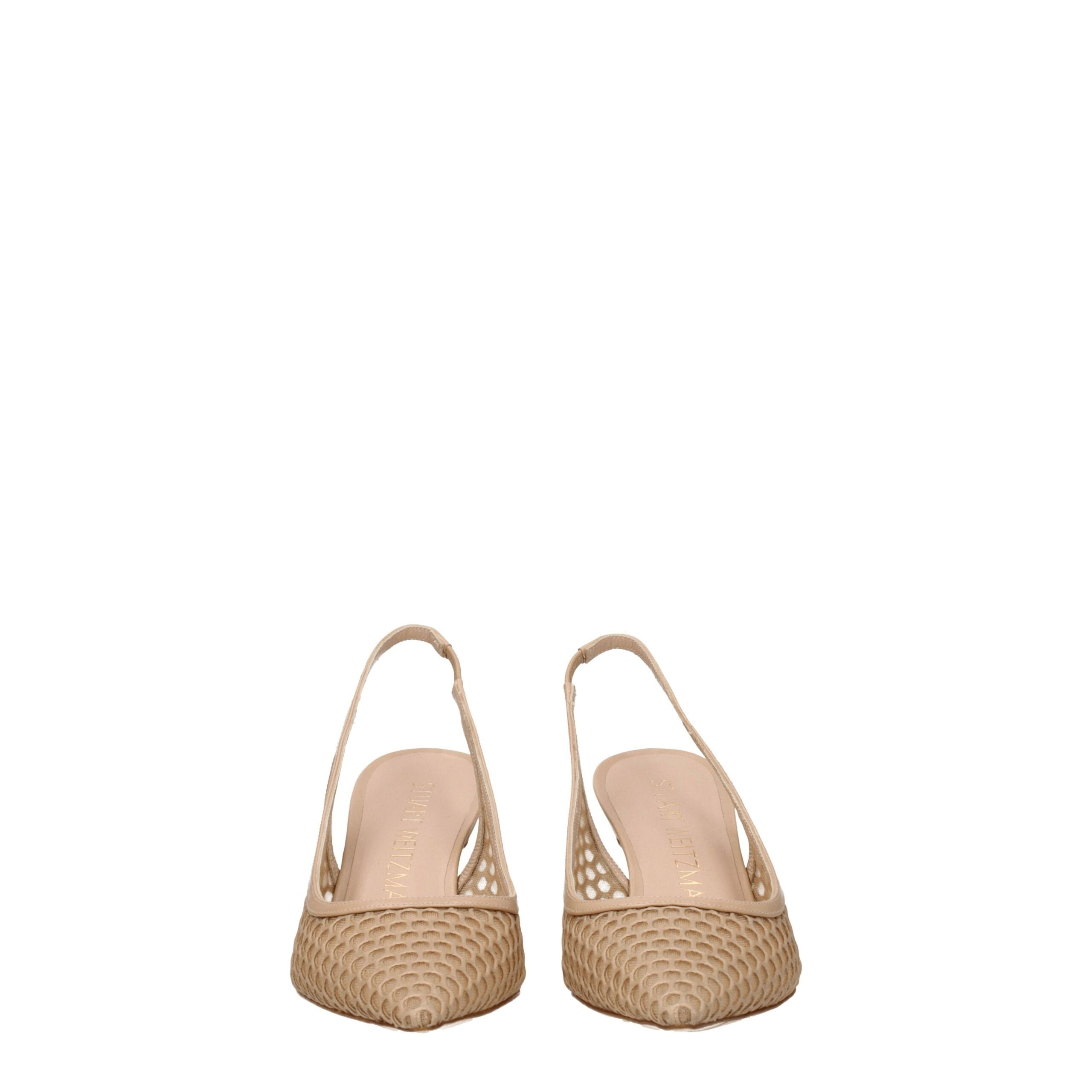 Escarpins à talons hauts en cuir beige Stuart Weitzman