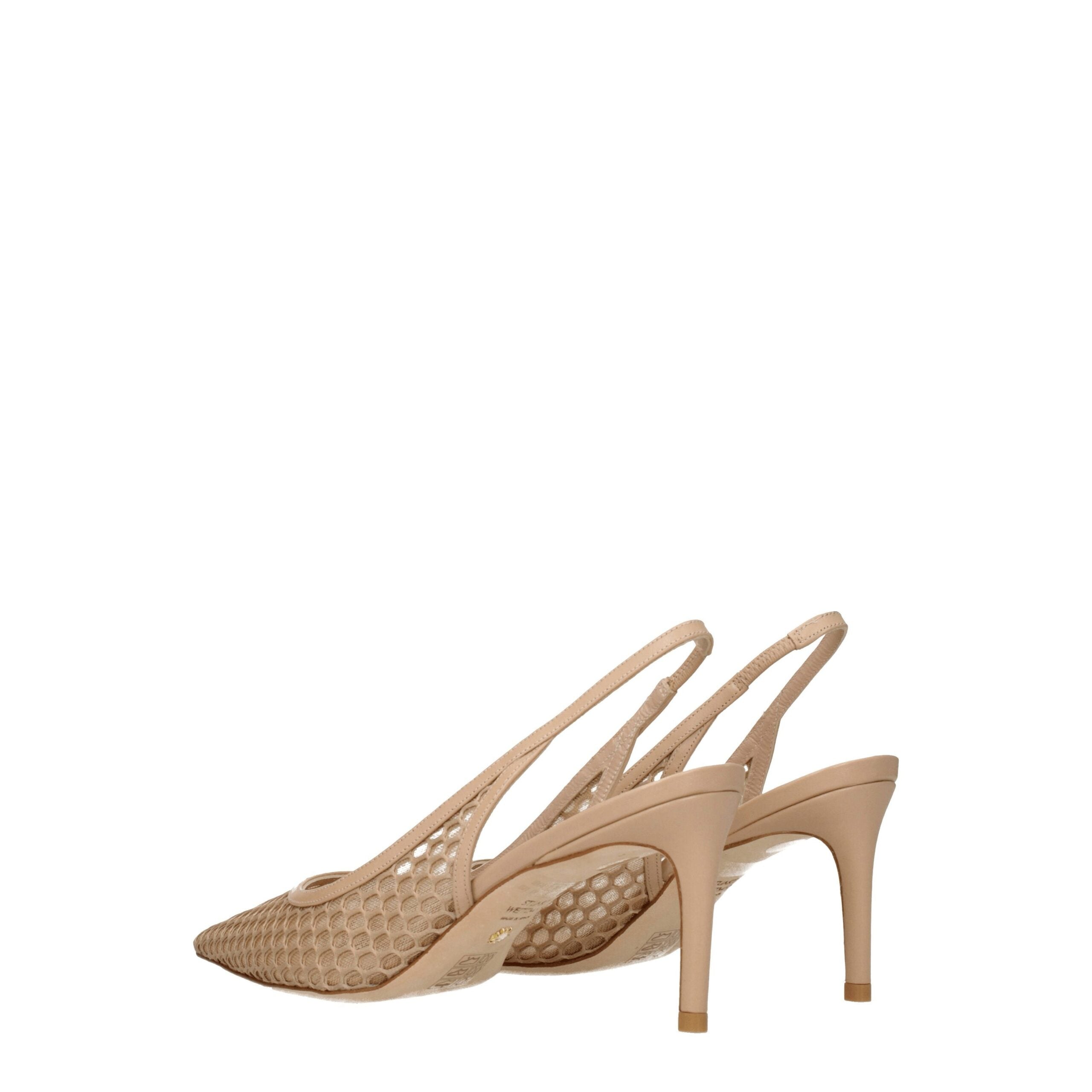 Escarpins à talons hauts en cuir beige Stuart Weitzman
