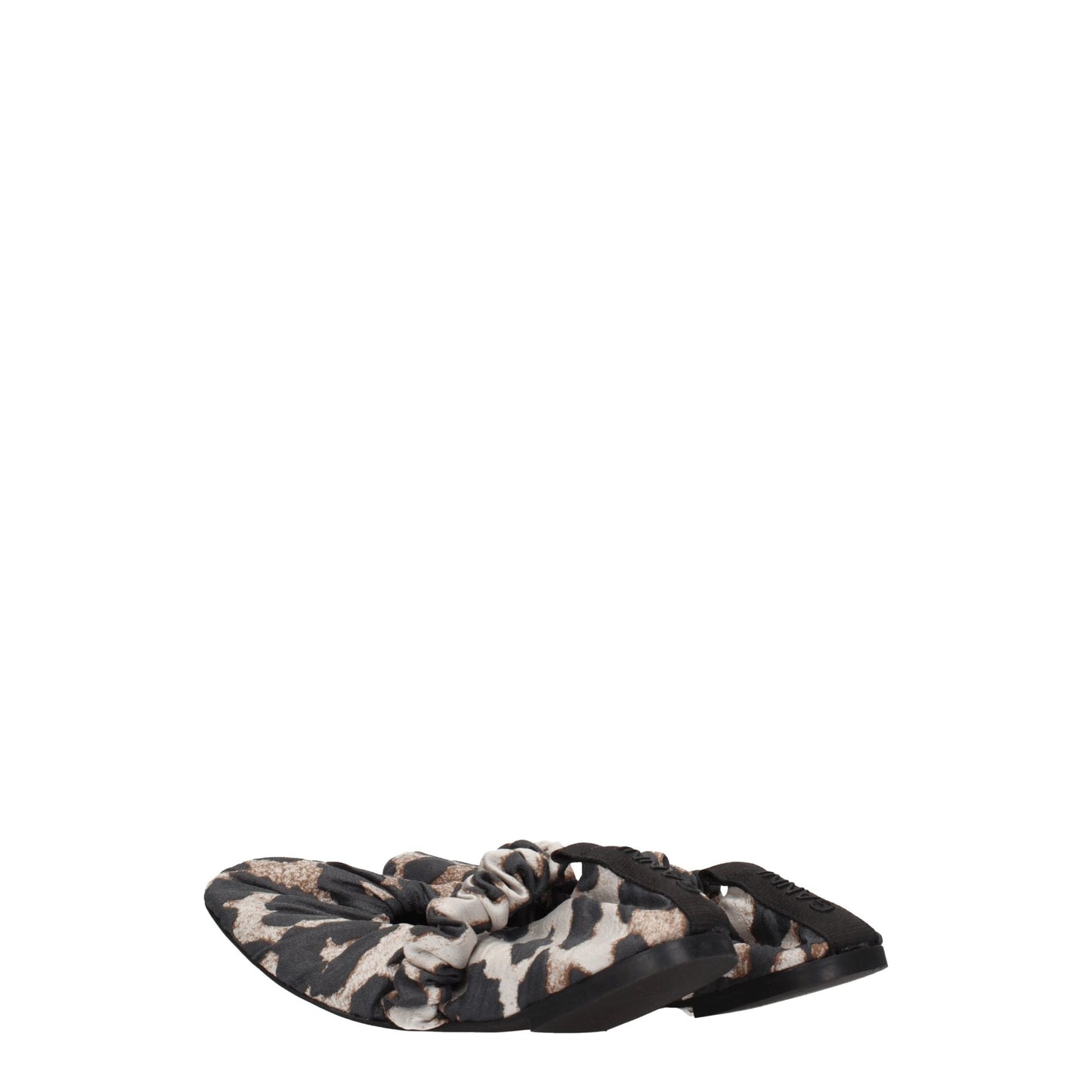 Ballerines en tissu beige Ganni