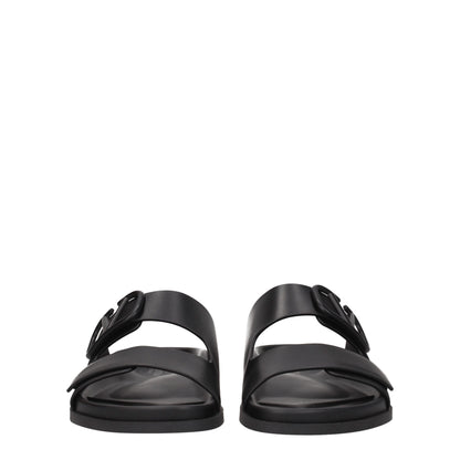 Valentino Garavani – Schwarze Slipper-Sandalen aus Leder