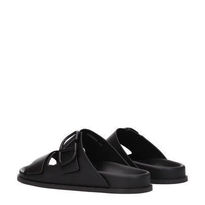 Valentino Garavani – Schwarze Slipper-Sandalen aus Leder