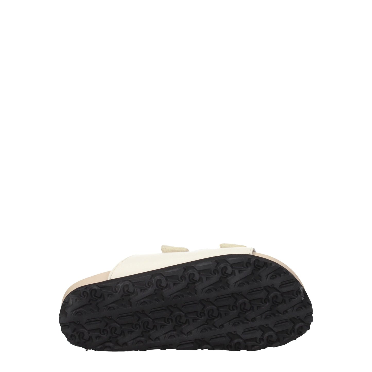 Sandales plates en cuir beige Palm Angels
