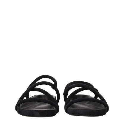 Isabel Marant – Flache Sandalen aus schwarzem Leder