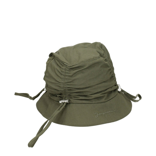 Jacquemus Grüne Fischerhüte aus Baumwolle