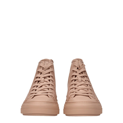 Valentino Garavani – Hohe Sneakers aus rosa Stoff