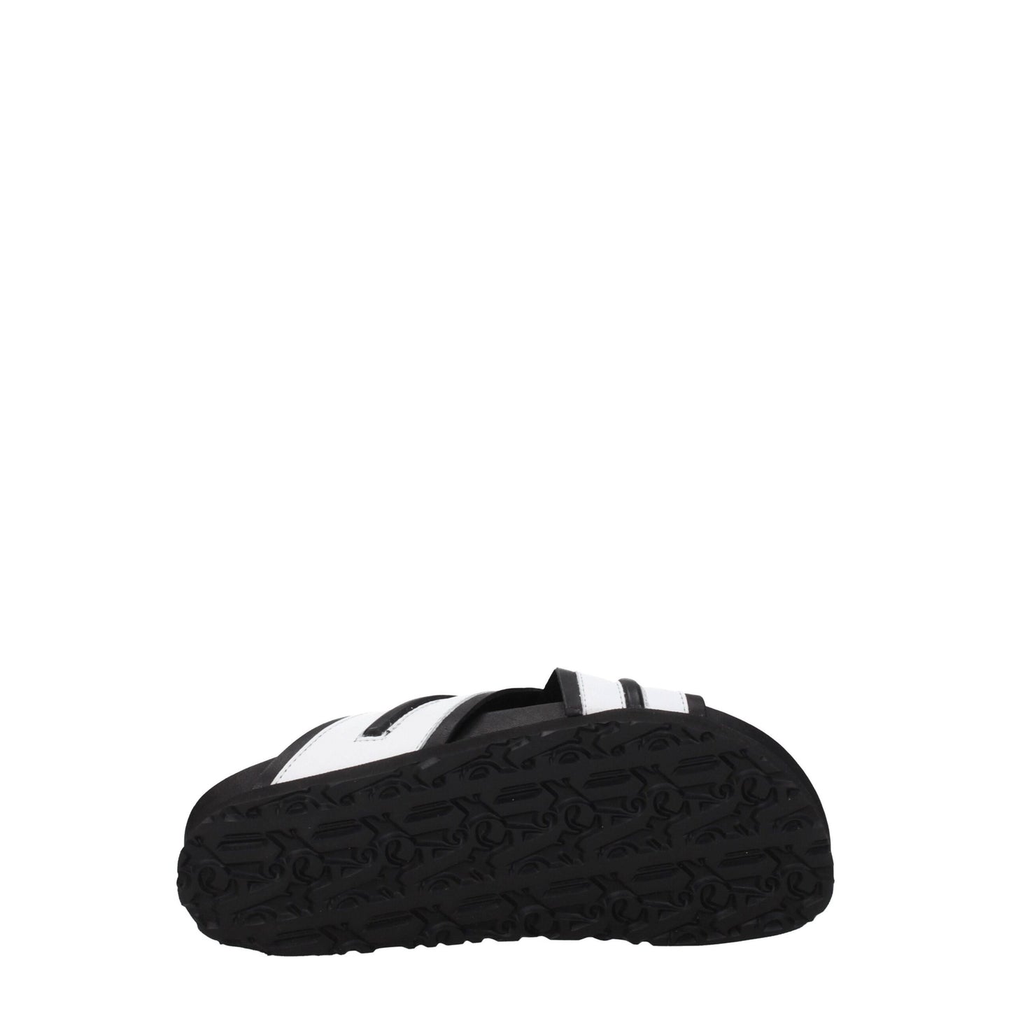 Palm Angels White Leather Slippers Sandals