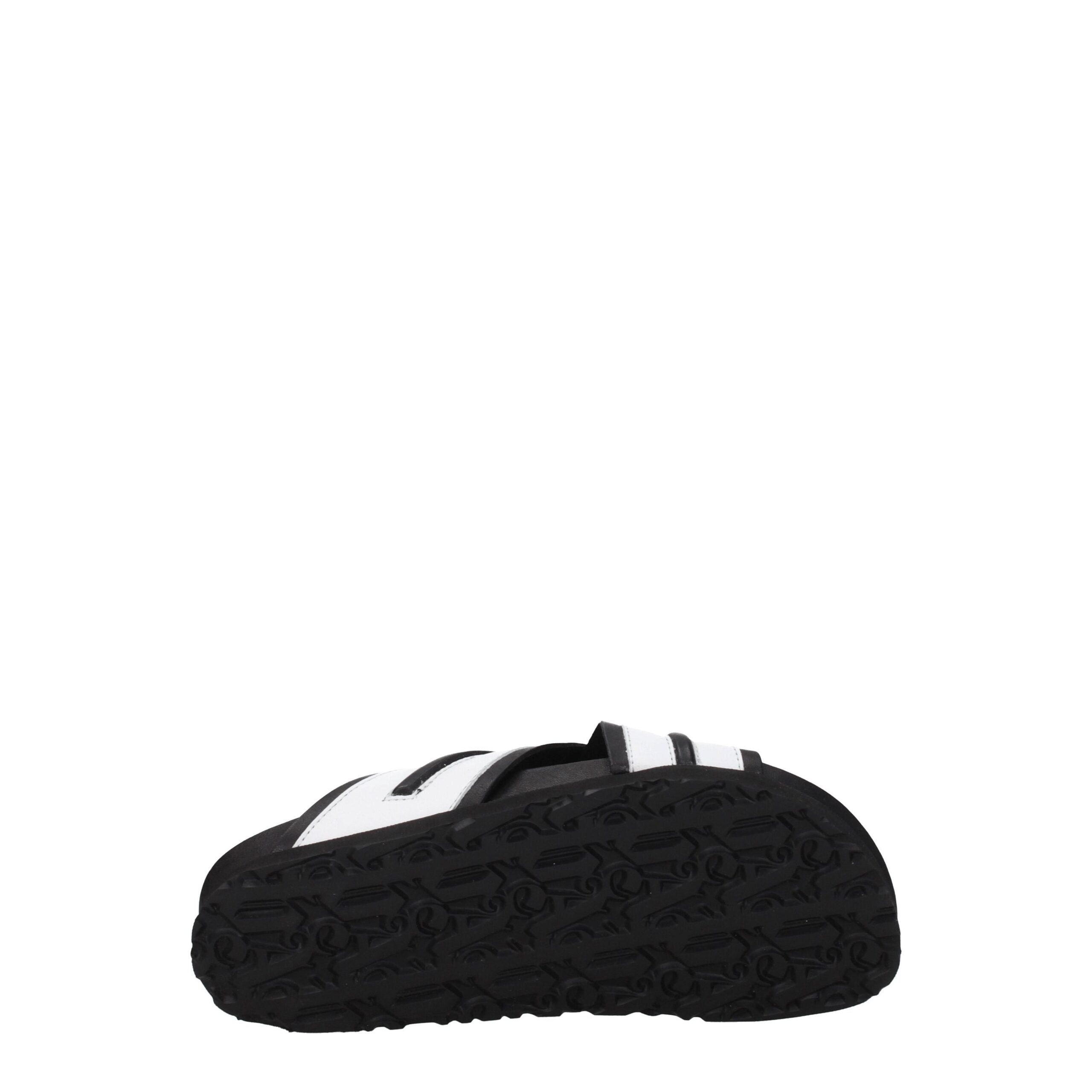 Sandales chaussons en cuir blanc Palm Angels