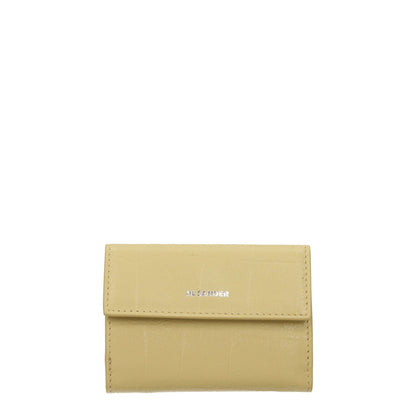 Jil Sander Gelbe Ledergeldbörsen