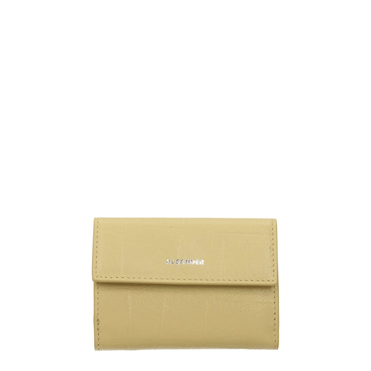 Jil Sander Gelbe Ledergeldbörsen