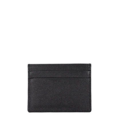 Porte-cartes en cuir noir Palm Angels