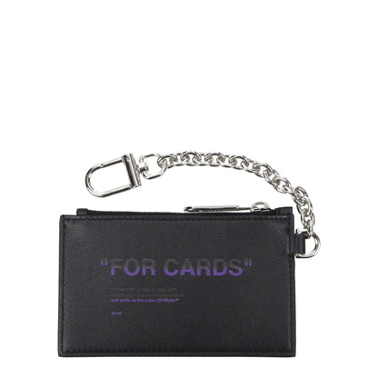 Off-White Schwarze Ledergeldbörsen