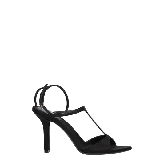 Givenchy – Schwarze Satin-Sandalen mit Stilettoabsatz