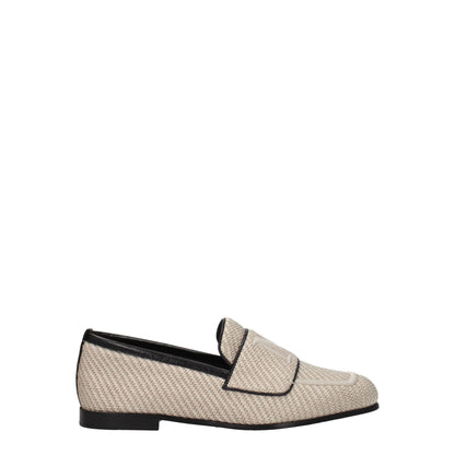 Mocassins à enfiler en tissu beige Max Mara
