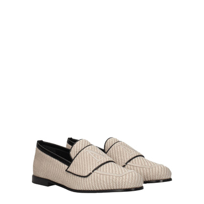 Mocassins à enfiler en tissu beige Max Mara