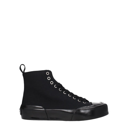 Baskets montantes en tissu noir Jil Sander
